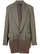 Kolor Single-breasted Fitted Coat - Green