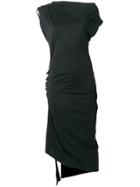 Paco Rabanne Ruched Midi Dress - Black