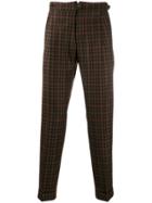 Berwich Check Straight-leg Trousers - Brown