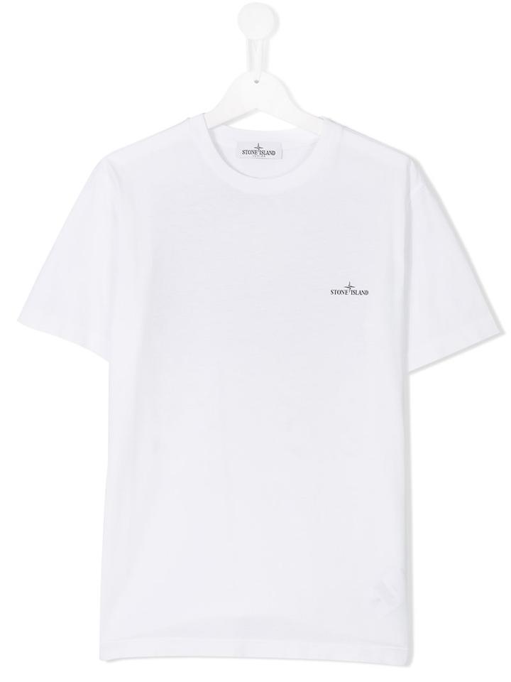Stone Island Kids - Plain T-shirt - Kids - Cotton - 14 Yrs, Boy's, White