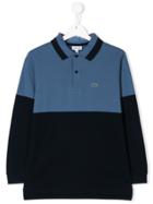 Lacoste Kids Teen Colour Block Polo Shirt - Blue