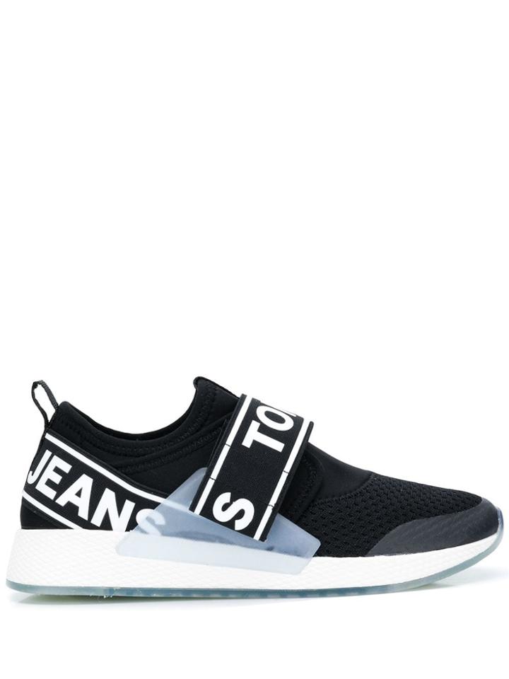 Tommy Hilfiger Logo Strap Sneakers - Black