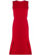 Dolce & Gabbana Pleated Hem Dress - Red