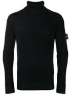 Stone Island Ribbed Turtle Neck Jumper - Black