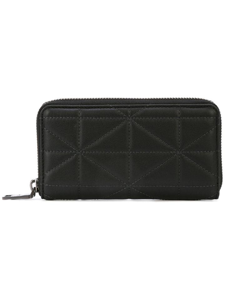 Coach Zip Around Phone Wallet In Quilted Leather - Black