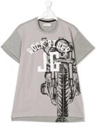 John Galliano Kids Teen Logo Print T-shirt - Grey