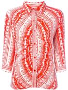 Textured Graphic Print Shirt, Women's, Size: Small, Red, Walter Van Beirendonck Vintage
