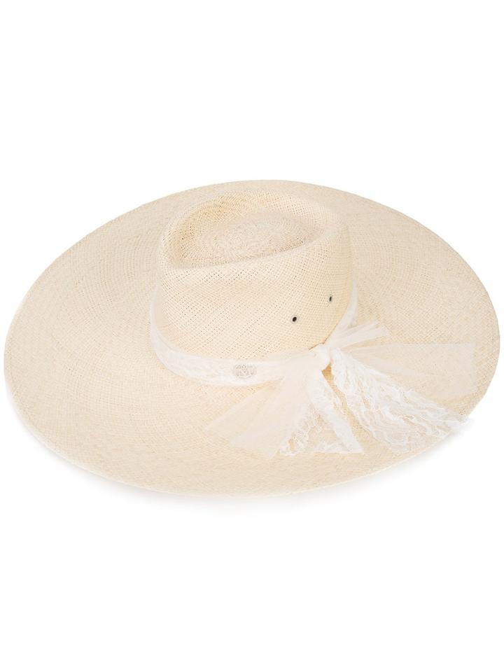 Maison Michel - Woven Hat - Women - Straw - S, Nude/neutrals, Straw