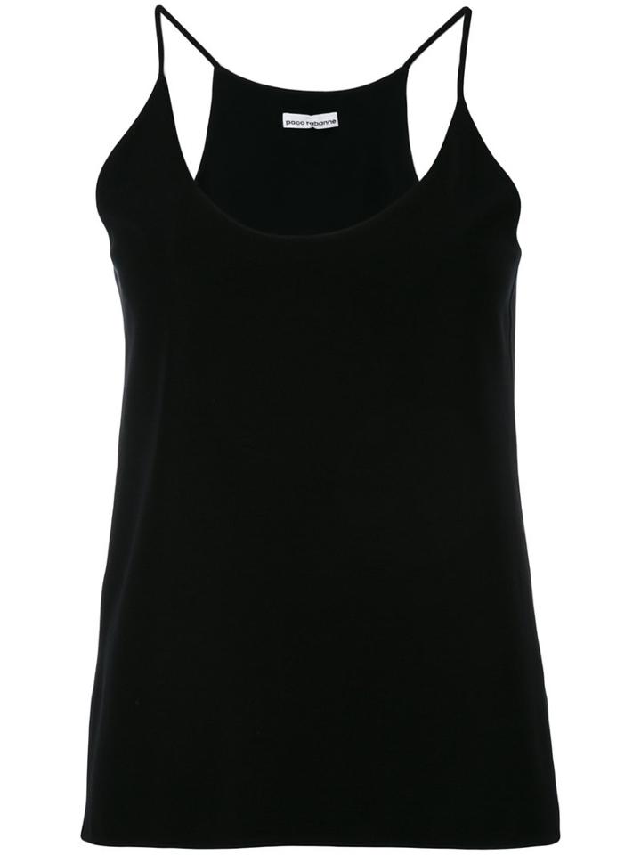 Paco Rabanne - Spaghetti Strap Top - Women - Polyethylene - 38, Black, Polyethylene