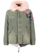 Mr & Mrs Italy - Fur Collar Printed Parka - Men - Cotton/fox Fur/rabbit Fur/polyamide - M, Green, Cotton/fox Fur/rabbit Fur/polyamide