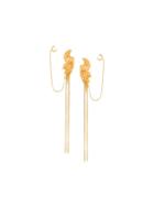 Roberto Cavalli Pegasus Wings Earrings, Women's, Yellow/orange, Brass