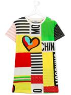 Moschino Kids Printed Patchwork T-shirt Dress, Girl's, Size: 14 Yrs