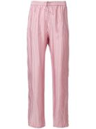 Humanoid Striped Drawstring Trousers - Pink & Purple