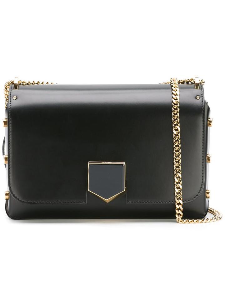 Lockett City Shoulder Bag, Women's, Black, Calf Leather, Jimmy Choo