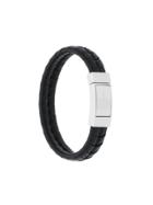 Prada Woven Leather Bracelet - Black