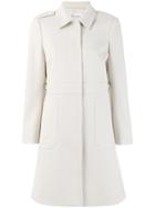 Red Valentino Flared Single-breasted Coat - White