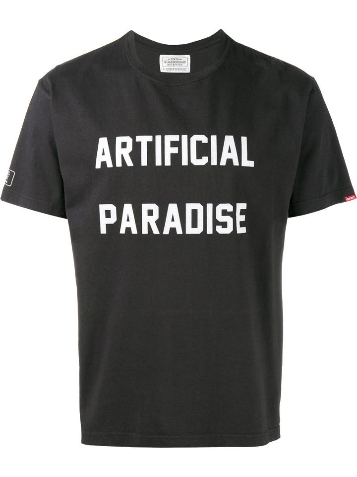 Neighborhood X Fuct Ssdd T-shirt With Contrasting Text Print, Men's, Size: Medium, Black, Cotton