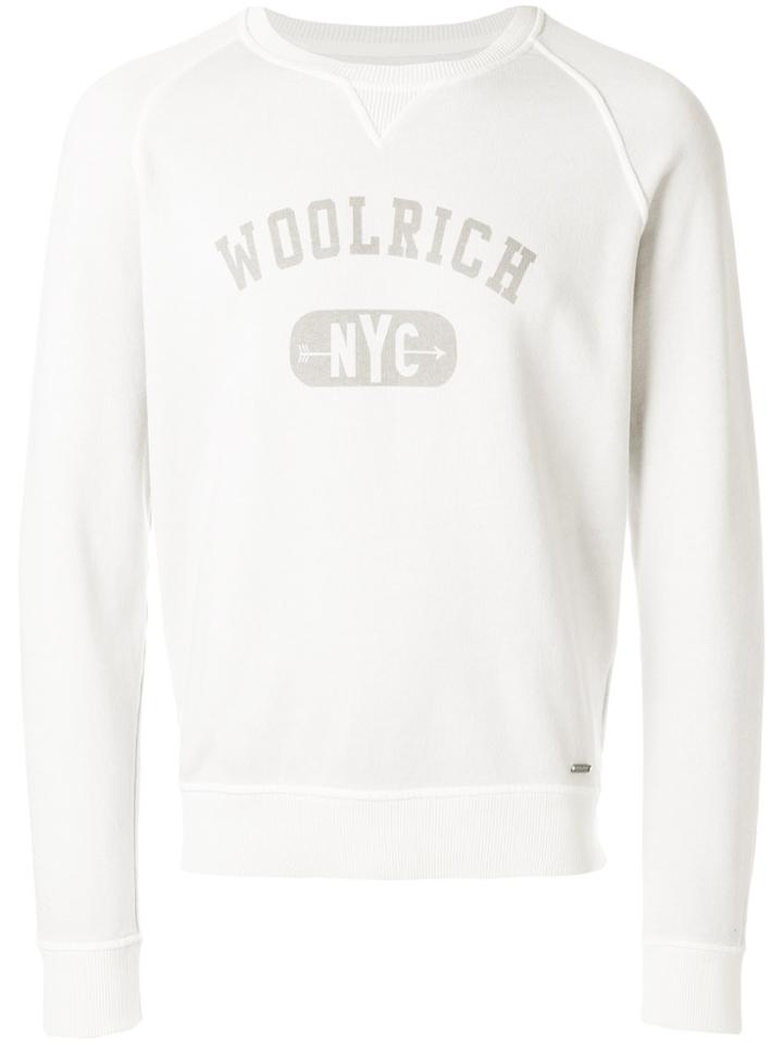 Woolrich Logo Print Sweatshirt - Grey