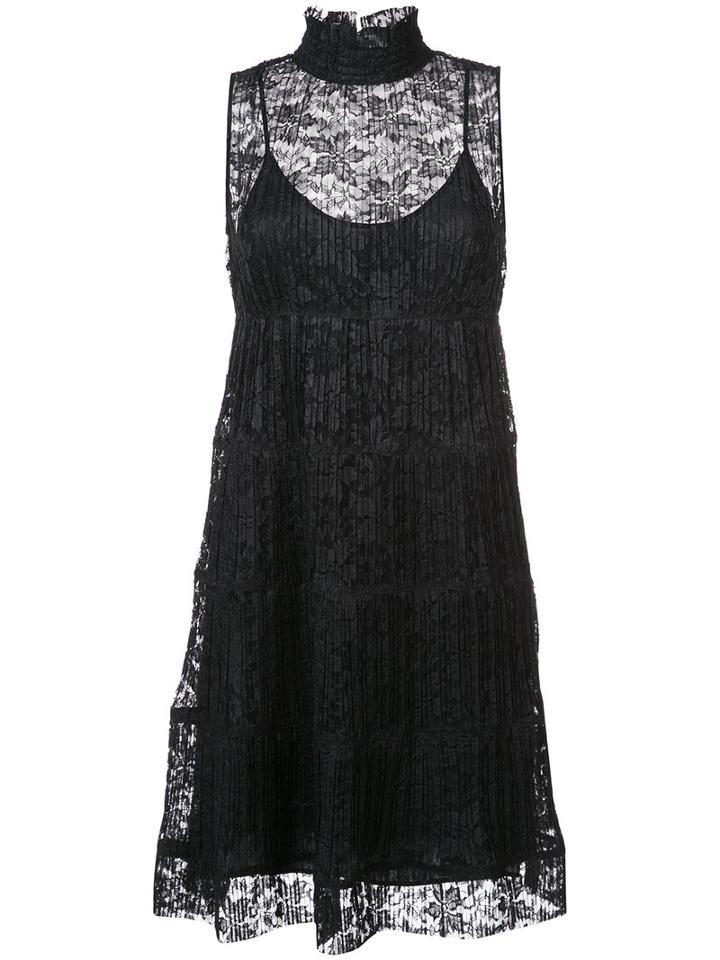 See By Chloé - Victorian Collar Lace Dress - Women - Polyester/viscose - 36, Black, Polyester/viscose
