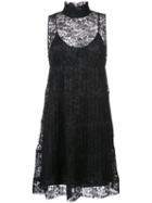 See By Chloé - Victorian Collar Lace Dress - Women - Polyester/viscose - 36, Black, Polyester/viscose