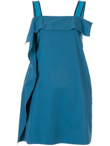 Bottega Veneta Pre-owned Flap Detail Mini Dress - Blue