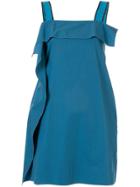 Bottega Veneta Pre-owned Flap Detail Mini Dress - Blue