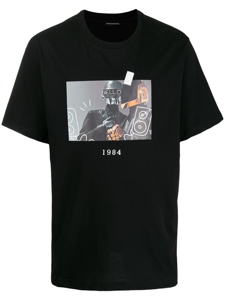 Throwback. Daft Punk Print T-shirt - Black