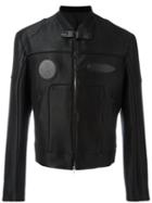 Juun.j Zip Up Jacket, Men's, Size: 46, Black, Cotton/leather/polyester/rayon