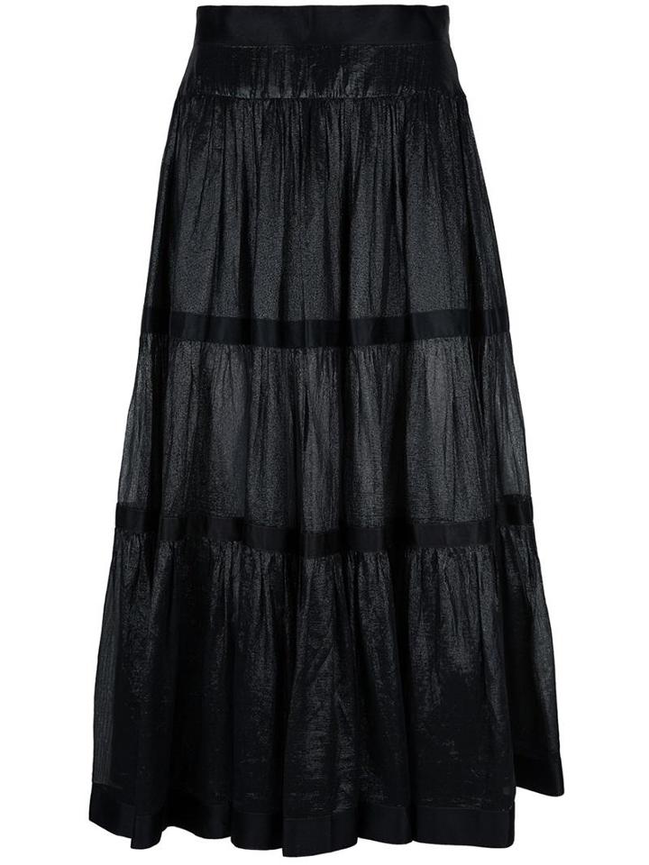Chanel Vintage Pleated Midi Skirt