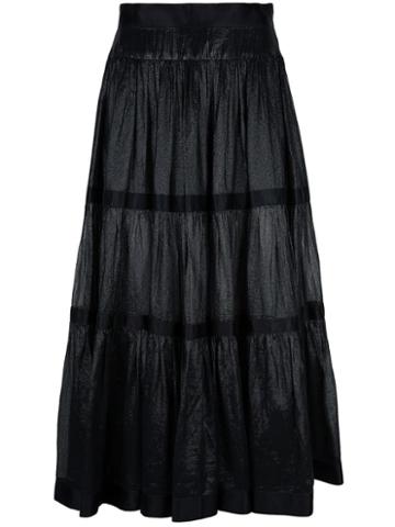 Chanel Vintage Pleated Midi Skirt
