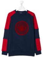 Balmain Kids Logo Print Sweatshirt - Blue