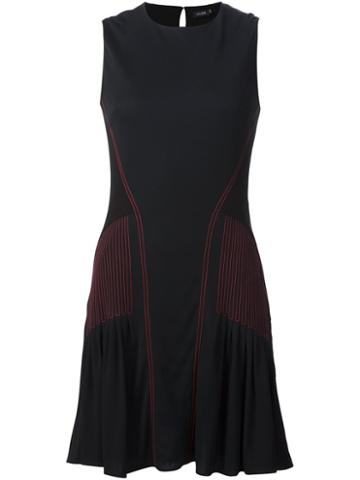 Atlein Contrast Stitching Ruffled Dress