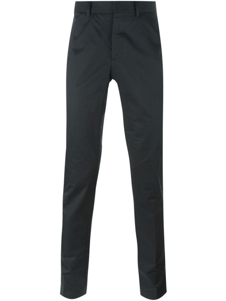 Lanvin Chino Slim Fit Trousers, Men's, Size: 48, Blue, Cotton