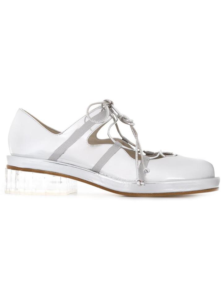 Simone Rocha Metallic Lace-up Shoes