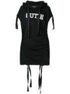 Marco Bologna Ruched Cute Hoodie - Black
