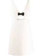 Miu Miu Bow Embellished Dress - Neutrals