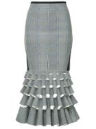 Dion Lee Check Pattern Deconstructed Skirt - Blue