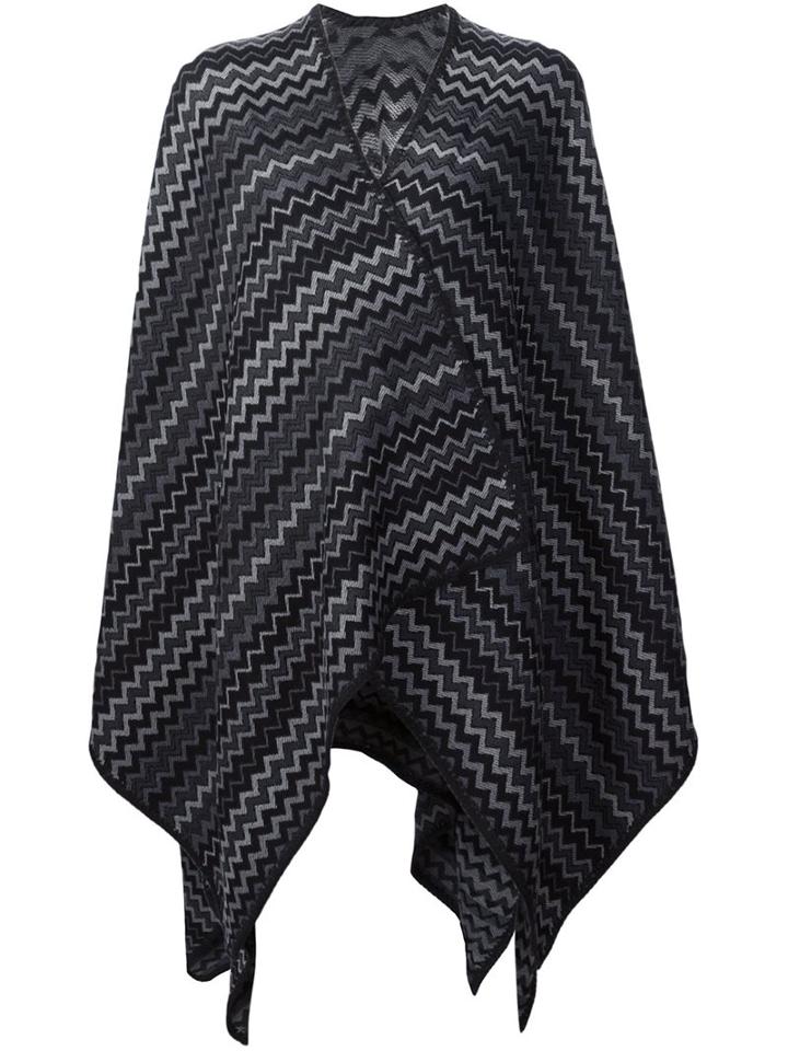 Missoni Square Cape, Women's, Black, Wool
