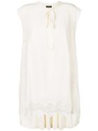 Twin-set Scalloped Lace Slip Blouse - Nude & Neutrals