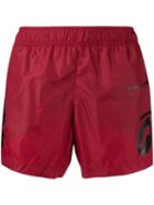 Off-white Printed Swim Shorts - Red