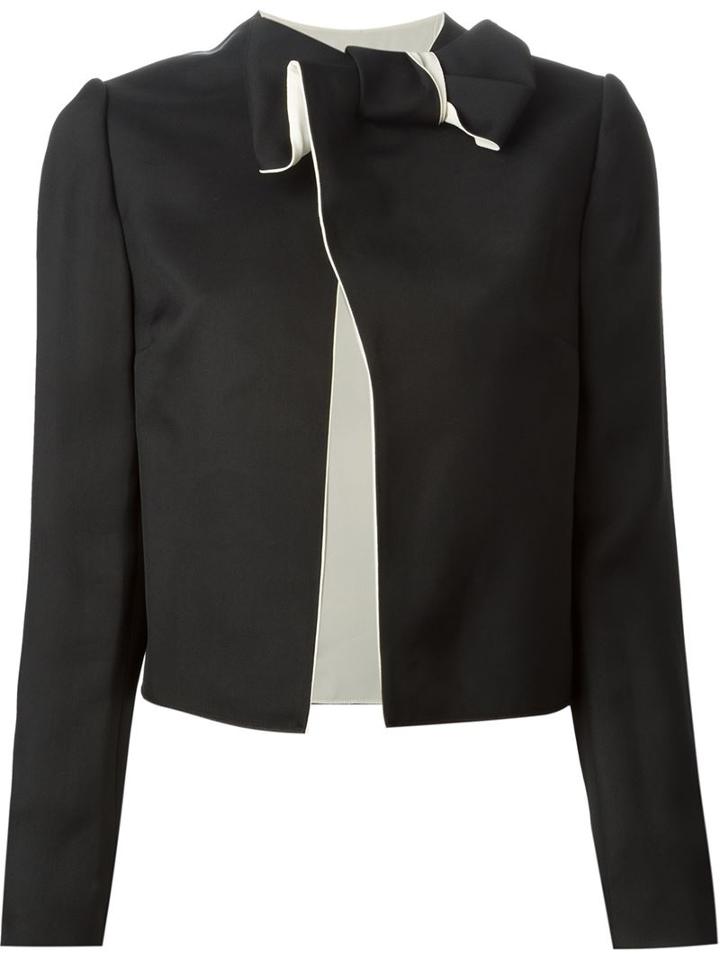Lanvin Bow Detail Jacket, Women's, Size: 44, Black, Viscose/silk
