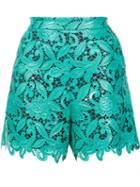 Msgm Macrame Shorts, Women's, Size: 42, Green, Polyester