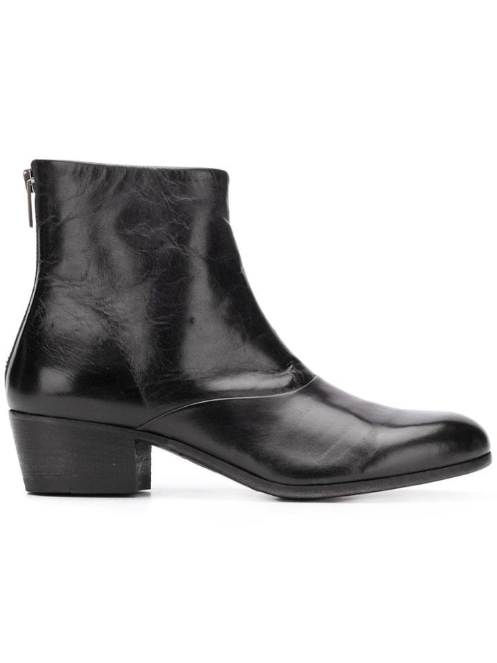 Pantanetti Rear Zip Boots - Black