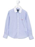 Armani Junior - Chest Pocket Striped Shirt - Kids - Cotton - 4 Yrs, Toddler Boy's, Blue