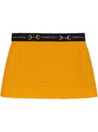 Gucci Tweed Mini Skirt - Yellow