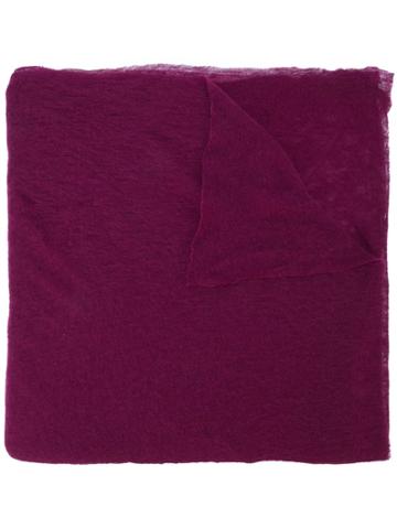 Botto Giuseppe Long Plain Scarf - Pink & Purple