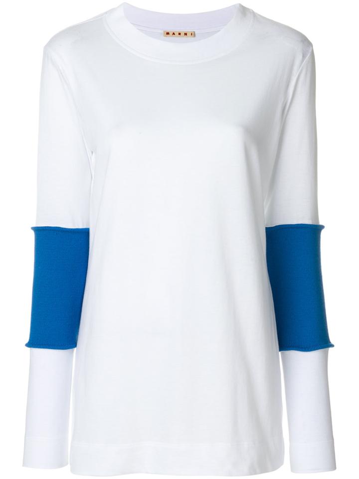 Marni Knitted Detail T-shirt - White