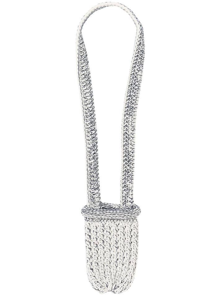 Sunnei Knitted Shoulder Bag - White