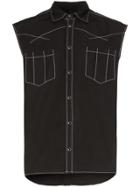 Boramy Viguier Sleeveless Stitching Detail Shirt - Black