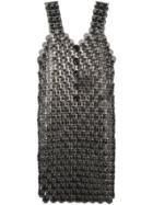 Paco Rabanne Chain Disc Embellished Dress - Grey